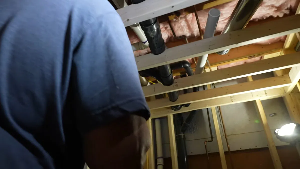 Exposed drain piping and cleanout access during plumbing rough-in work for Goodyear Monsoon Season Plumbing Prep: The West Valley Homeowner’s Checklist